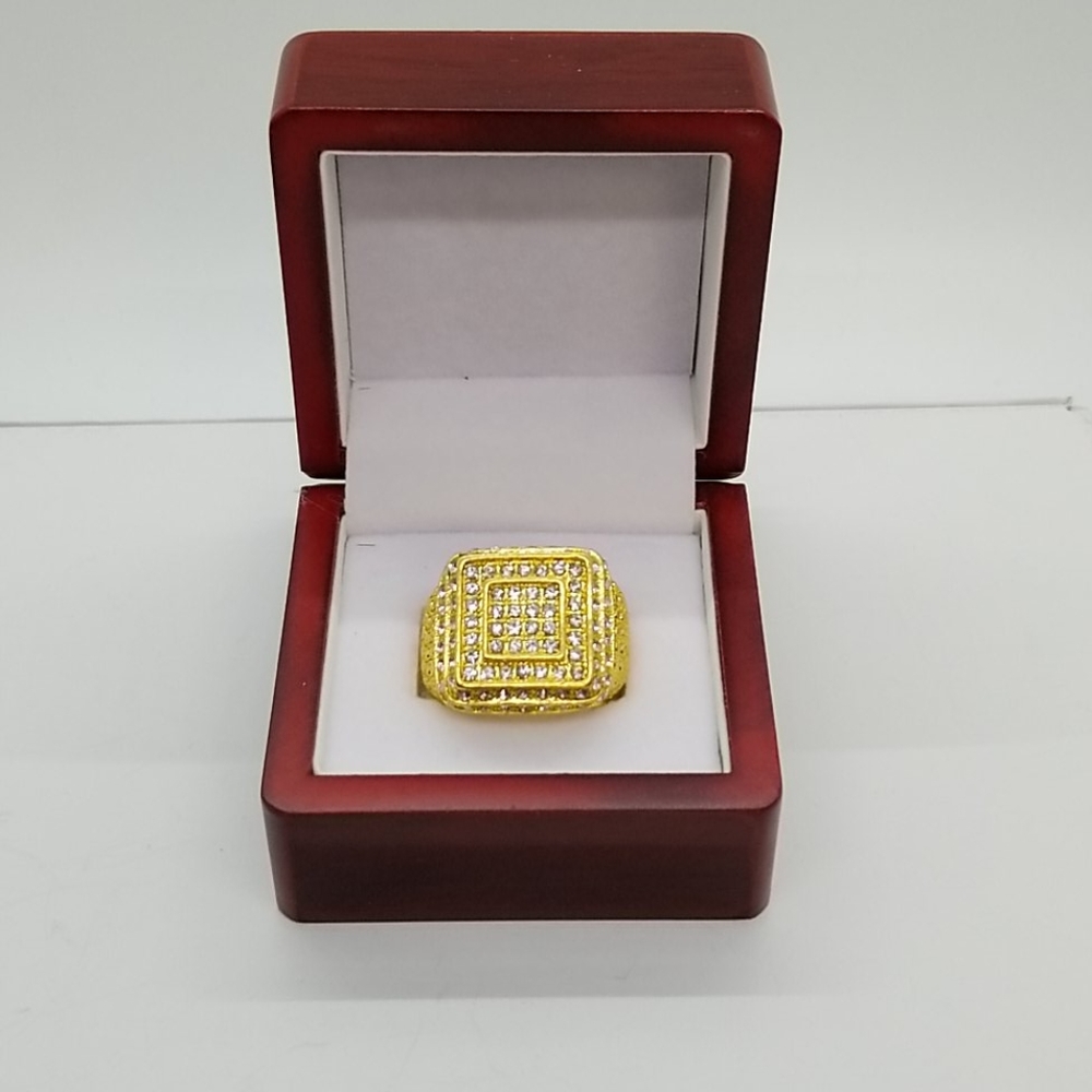 Mens oversized iced out ring